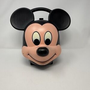 Vtg Aladdin Mickey Mouse Head Lunchbox Hard Plastic Nashville TN USA